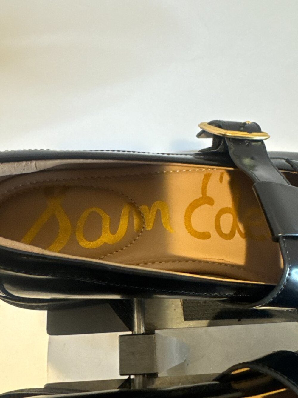 Sam Edelman Elaina T- Strap Buckle Loafer Leather Women's size 9 - Picture 4 of 10
